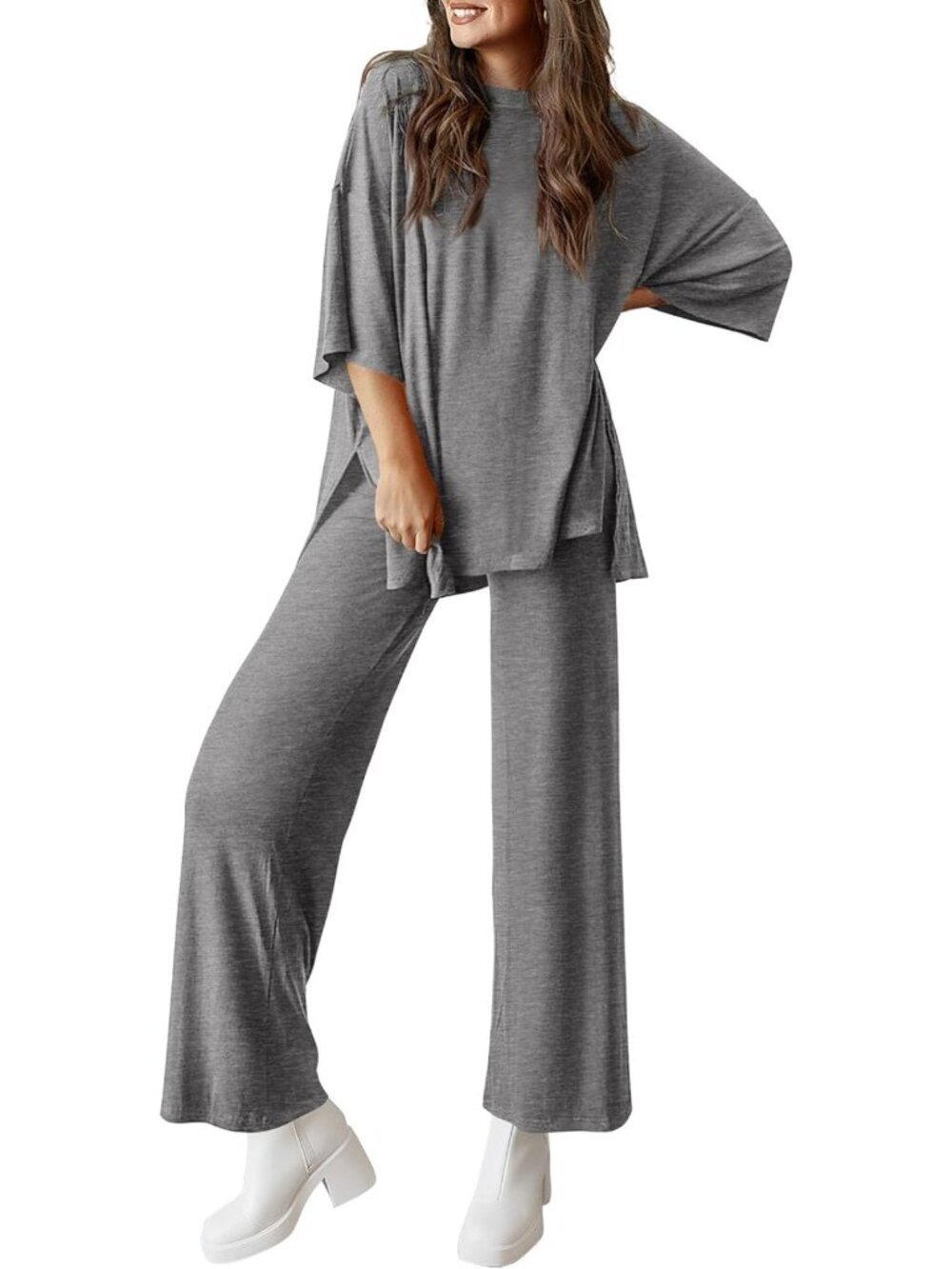 Chic Two-Piece Lounge Set for Women | Comfy Matching Outfit | Casual Wear